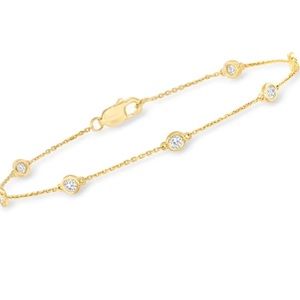 Ross & Simons Diamond Station Bracelet in
18kt Gold
